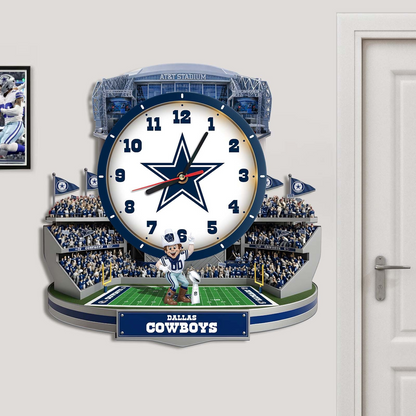 DC x NFL Stadium Decorative 3D Visual Effect Acrylic Wall Clock DDT CTND