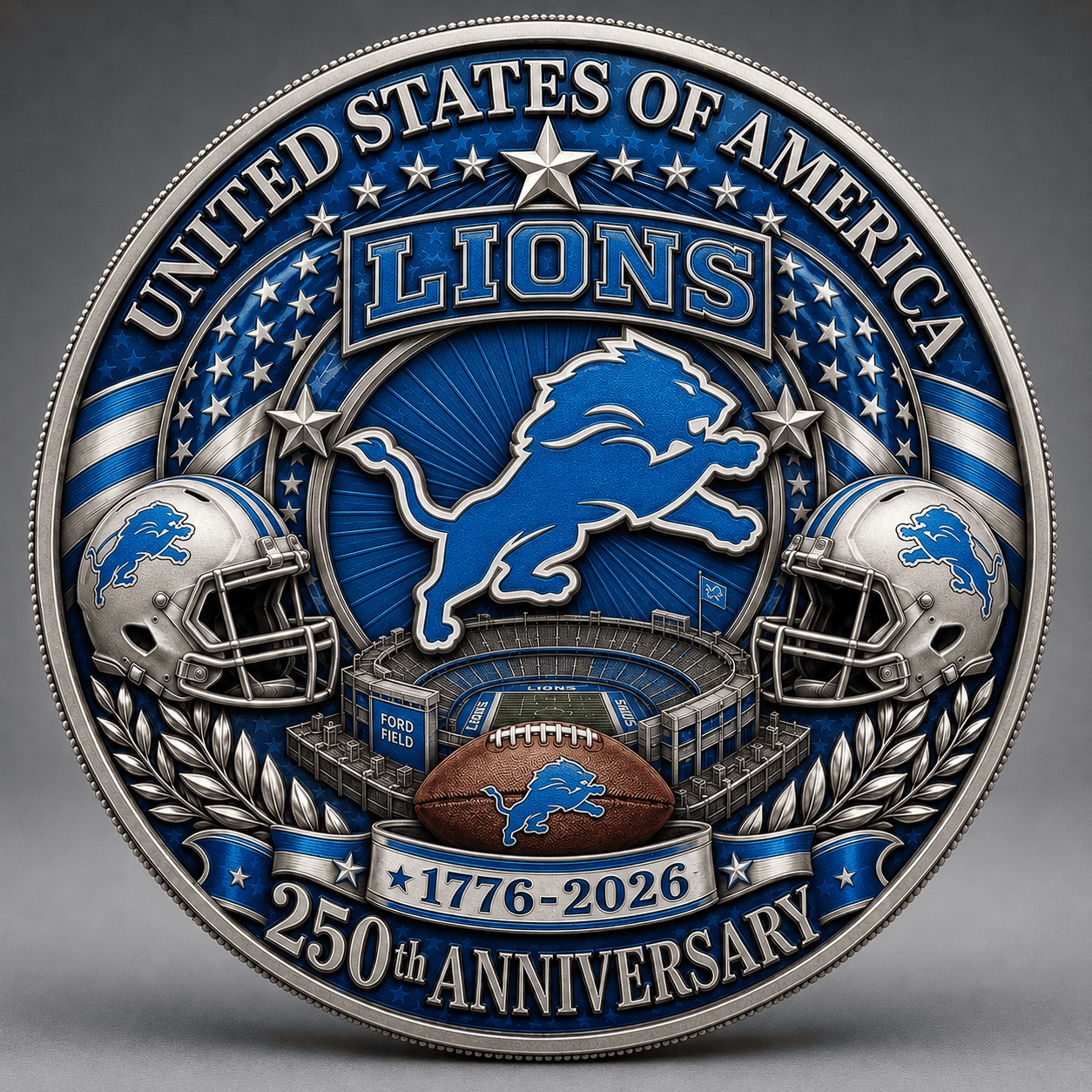DL Premium NFL 250 Years Of Freedom Commemorative Coin DDT 090626 NTL