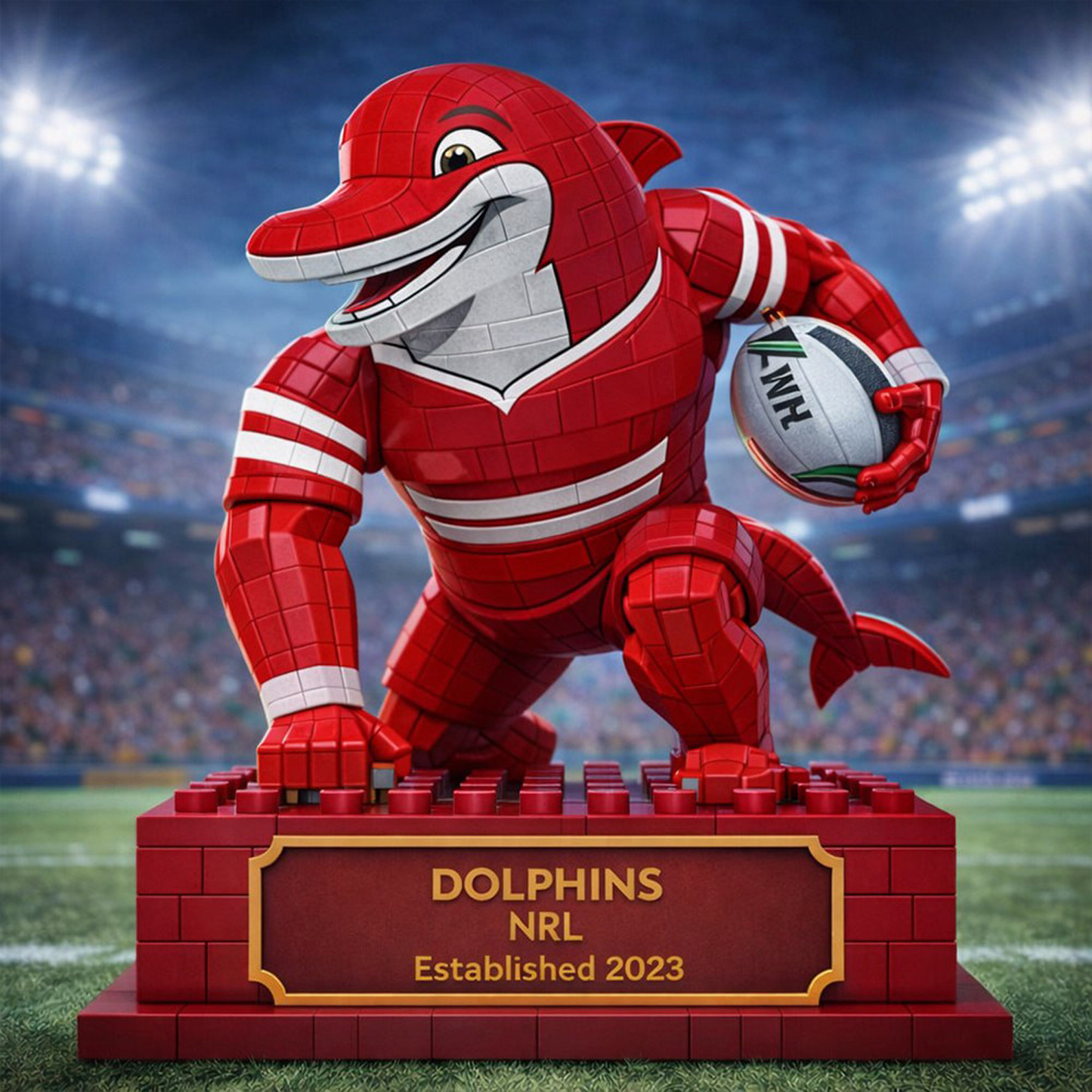 DOL X Premium NRL Special Mascot Acrylic Block Plaque Limited Editions NDT NHT