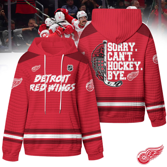 DRW Premium NHL Sorry Busy Hockey Waffle Hoodie DDT NTL
