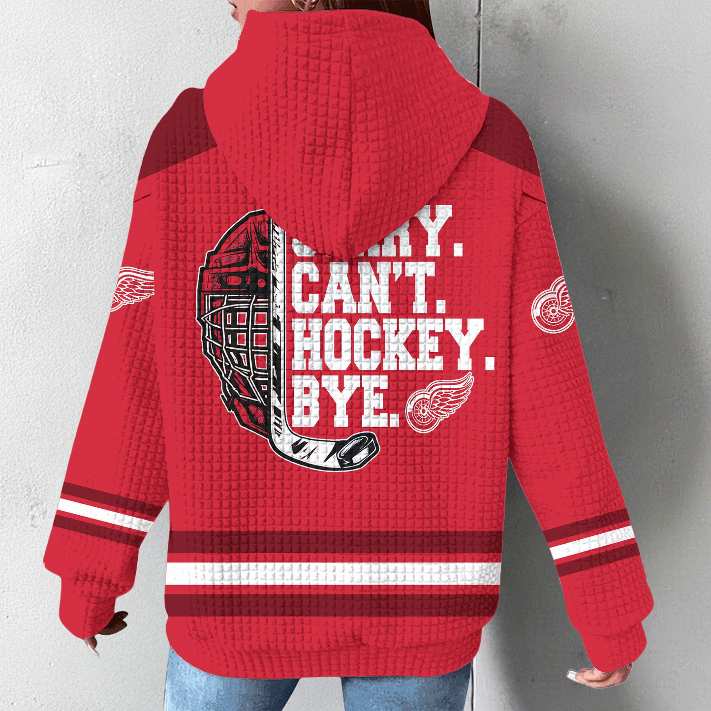 DRW Premium NHL Sorry Busy Hockey Waffle Hoodie DDT NTL