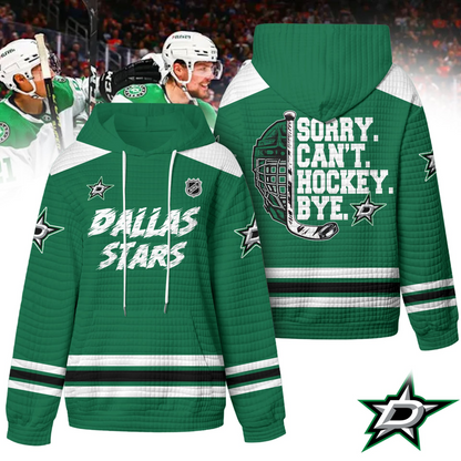 DS Premium NHL Sorry Busy Hockey Waffle Hoodie DDT NTL