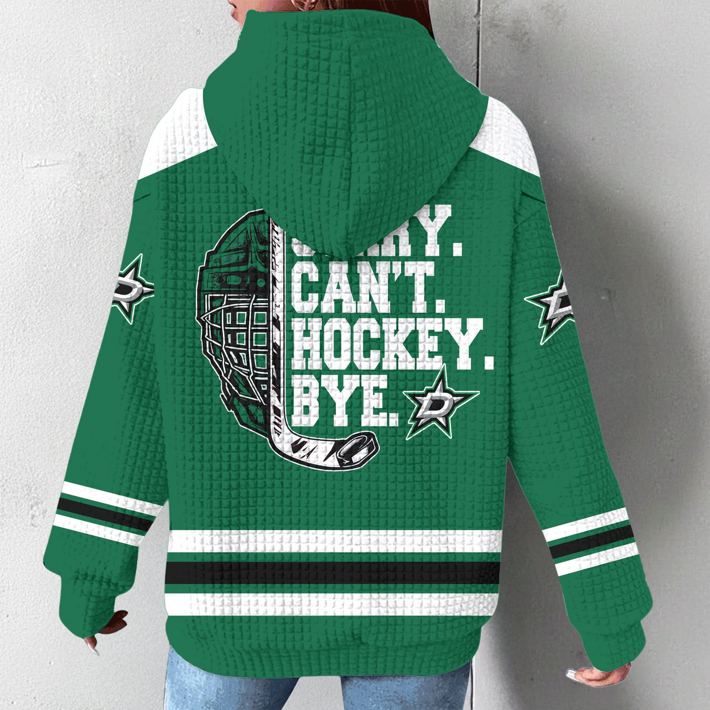 DS Premium NHL Sorry Busy Hockey Waffle Hoodie DDT NTL