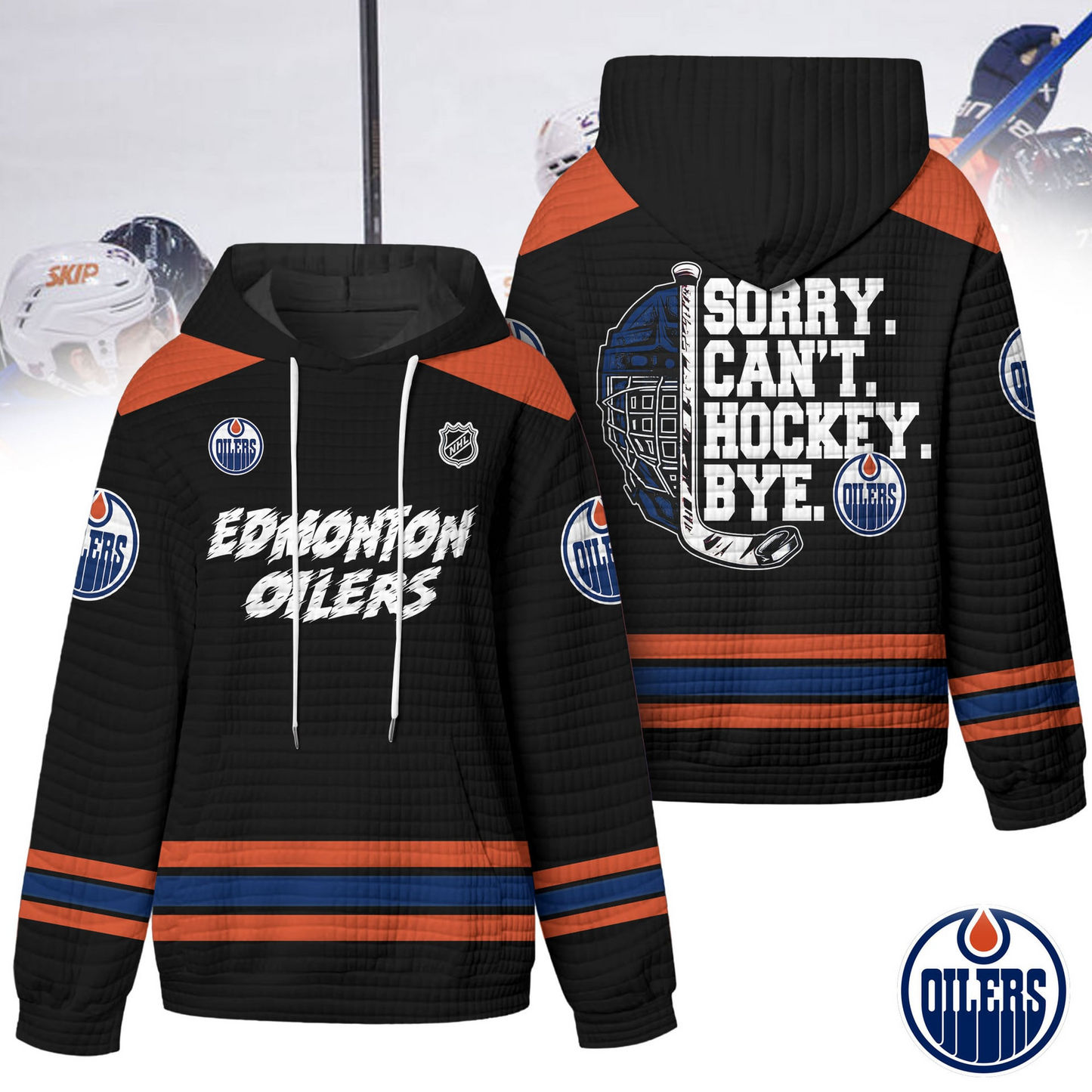 EO Premium NHL Sorry Busy Hockey Waffle Hoodie DDT NTL