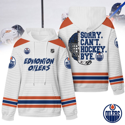 EO Premium NHL Sorry Busy Hockey Waffle Hoodie DDT NTL