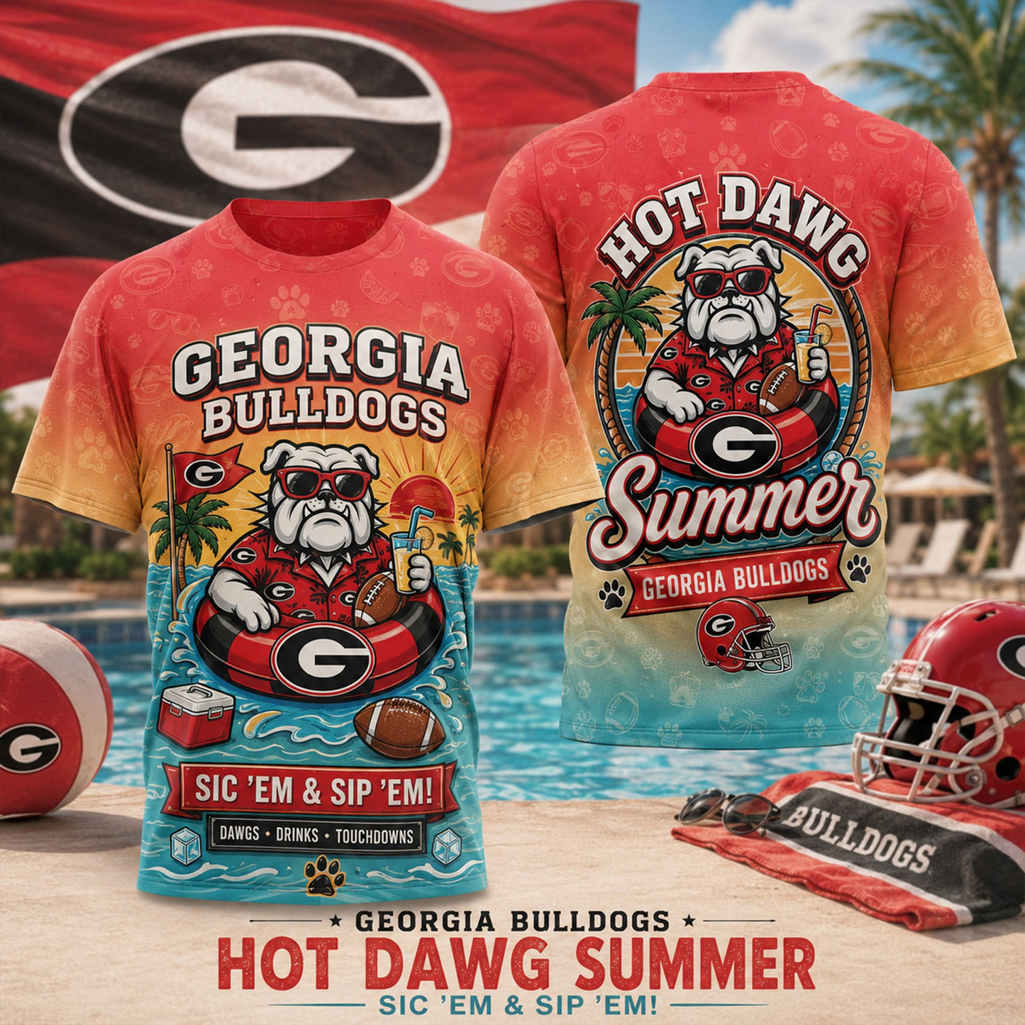 GB Premium NCAA Summer 3D T-Shirt 100626