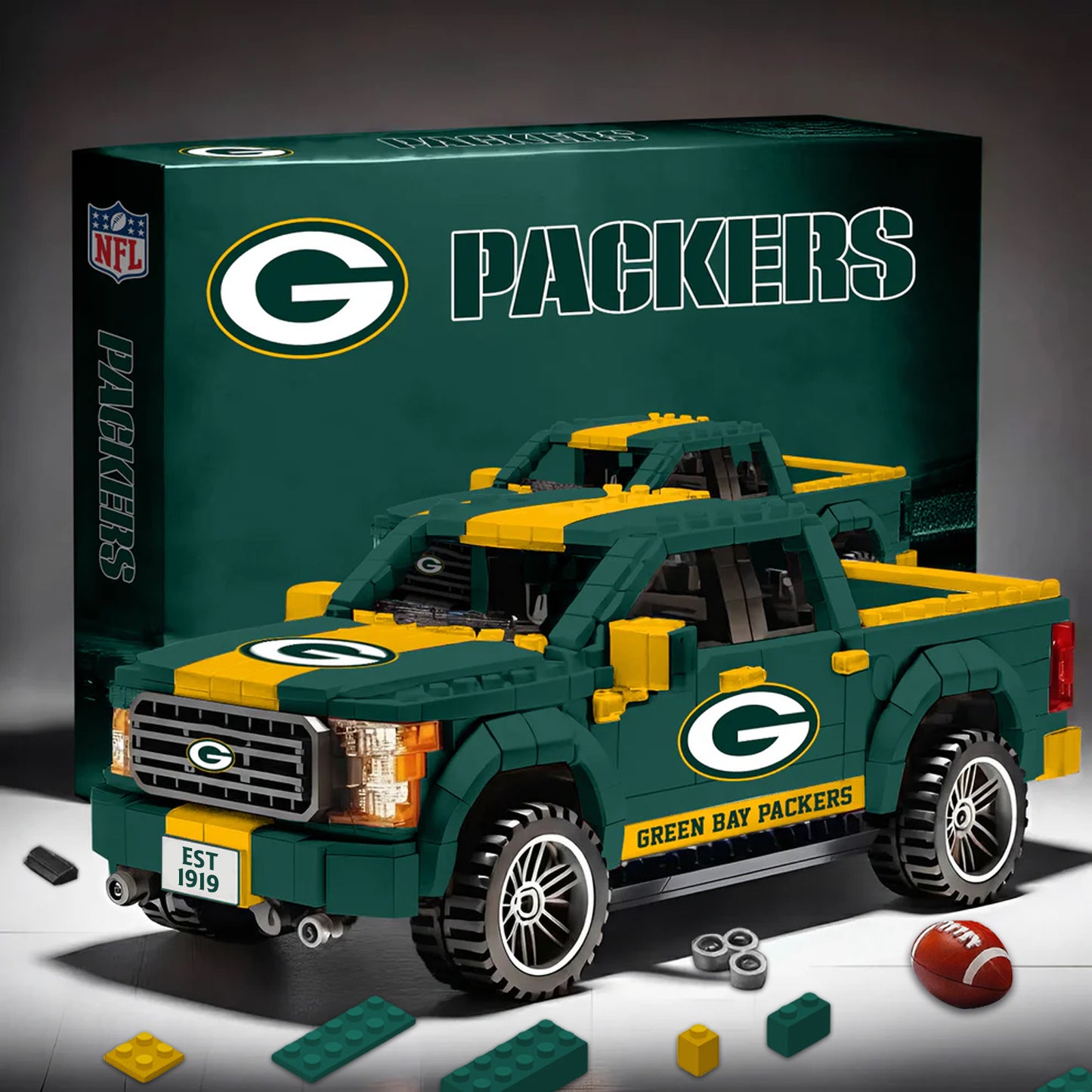 GB X NFL 3D Racing Truck Model Building Block Set NDT NHM