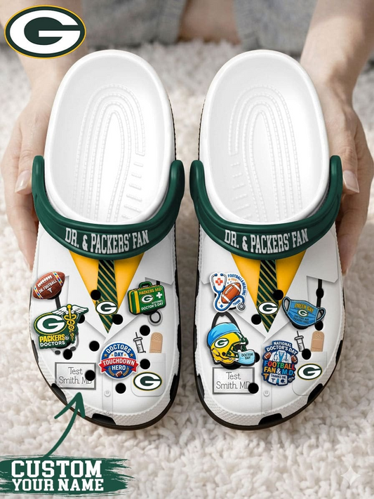 GBP PREMIUM NFL NATIONAL DOCTOR'S DAY CLOGS WITH 8 CHARMS DDT  CTND