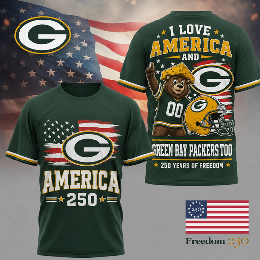 GBP Premium NFL 250 Years Of Freedom 3D Shirt120626