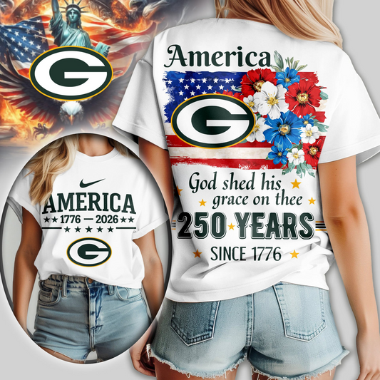 GBP Premium NFL America God Shed His Grace On Thee Women Shirt DDT  NTL