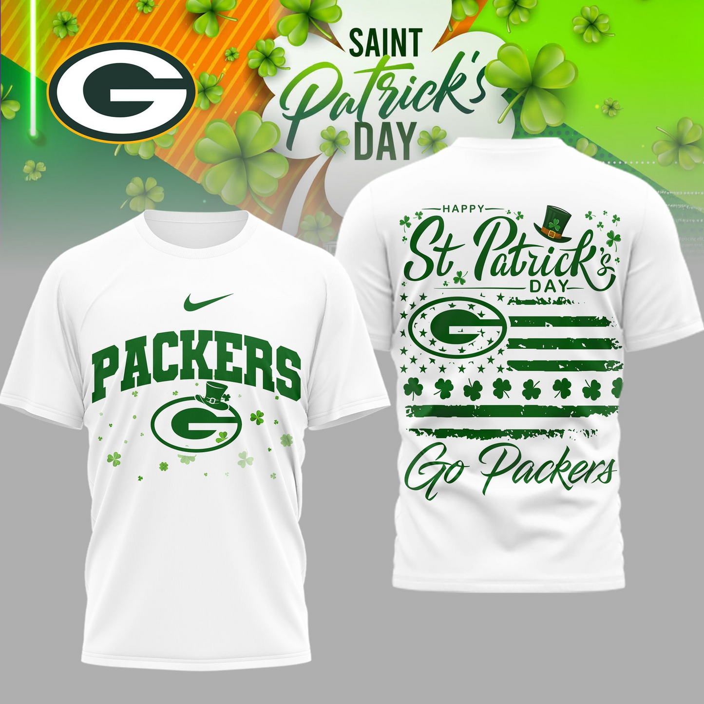 GBP Premium NFL St. Patricks Day 3D Shirt DDT CTND