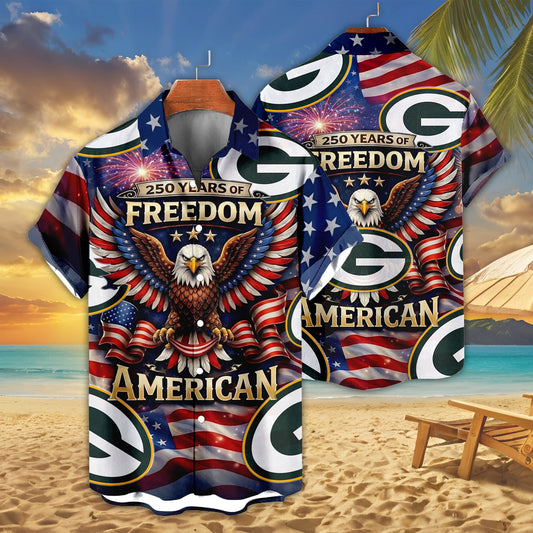 GBP x NFL America 250th Anniversary Eagles Hawaiian Shirt 090626