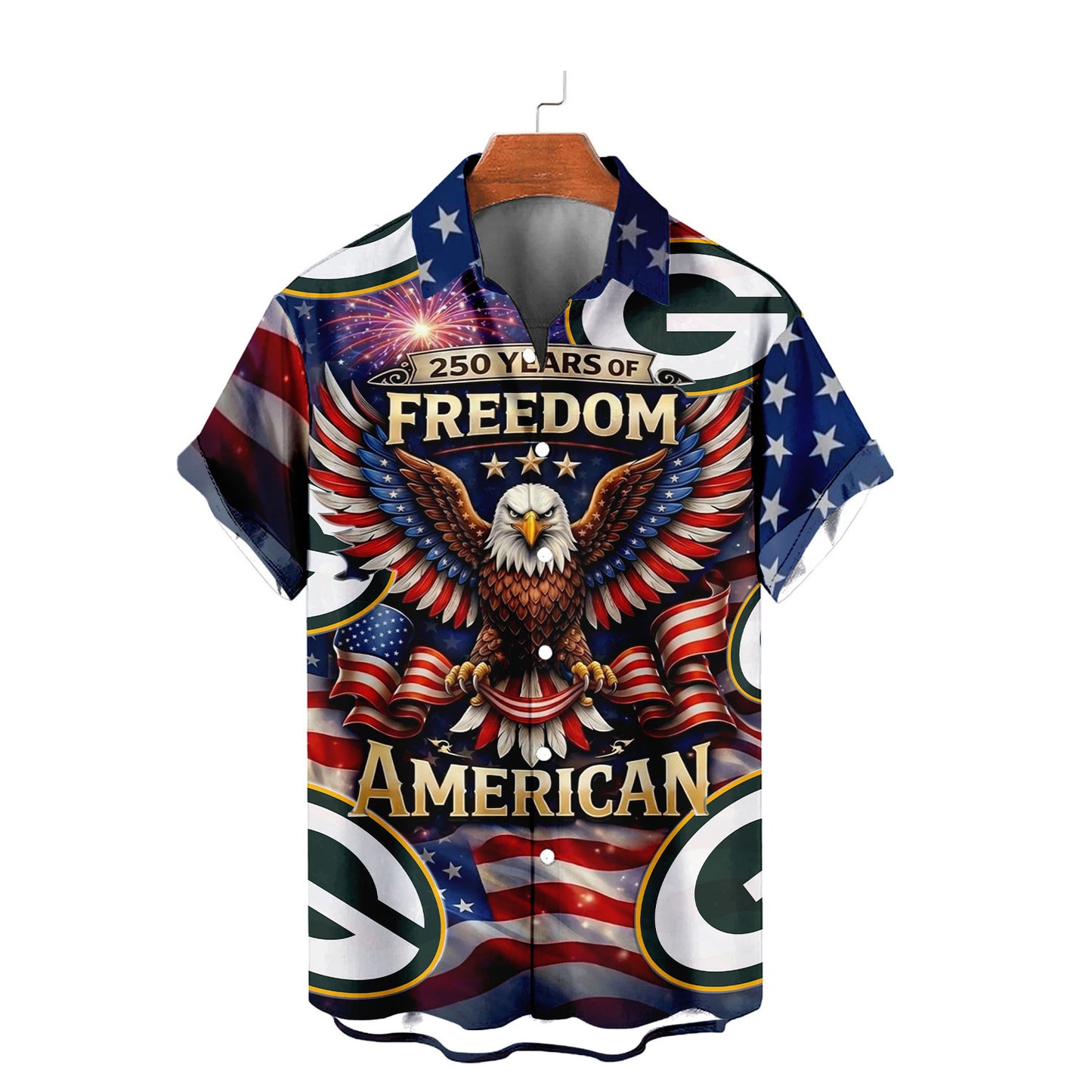 GBP x NFL America 250th Anniversary Eagles Hawaiian Shirt 090626