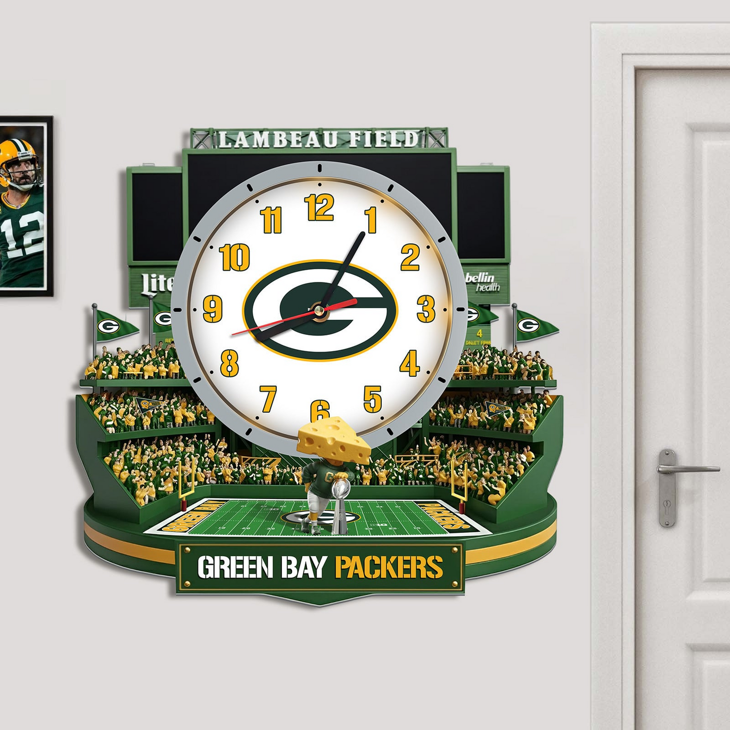 GBP x NFL Stadium Decorative 3D Visual Effect Acrylic Wall Clock DDT CTND