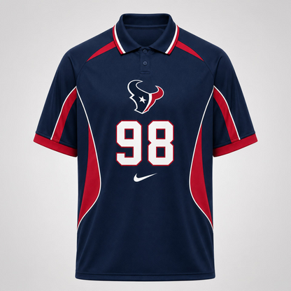 HT Premium NFL Custom Number Sports Style Polo Shirt