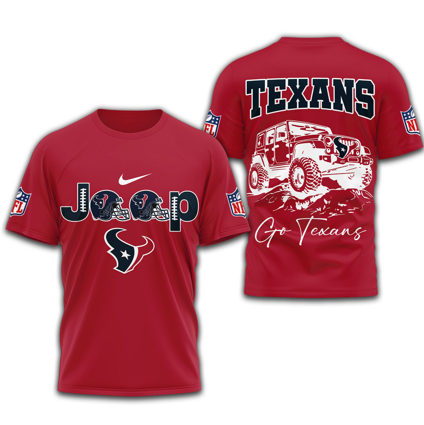 HT Premium NFL Jeep 3D Shirt DDT NTL