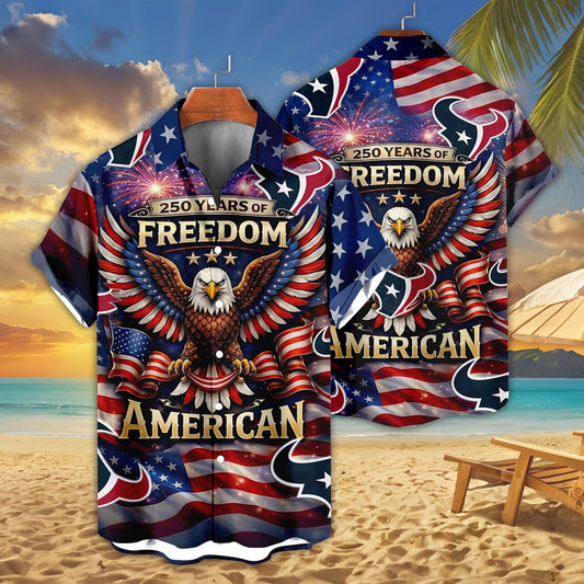 HT x NFL America 250th Anniversary Eagles Hawaiian Shirt 090626