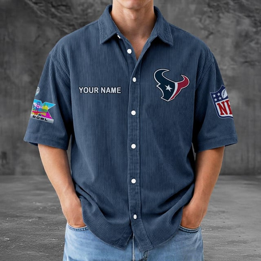 HT x NFL Men Seersucker Button Shirt DDT NTL