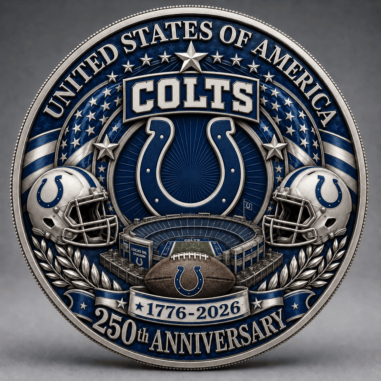 IC Premium NFL 250 Years Of Freedom Commemorative Coin DDT 090626 NTL