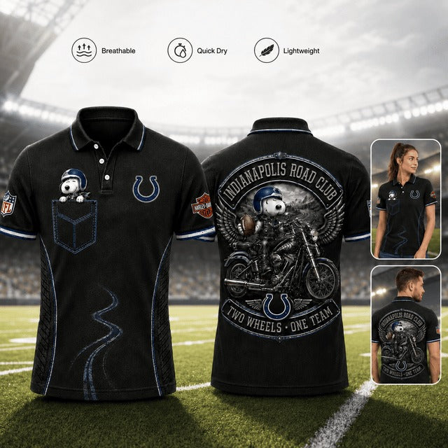 IC Premium NFL Snoopy Biker Game Day Polo Shirt 100626