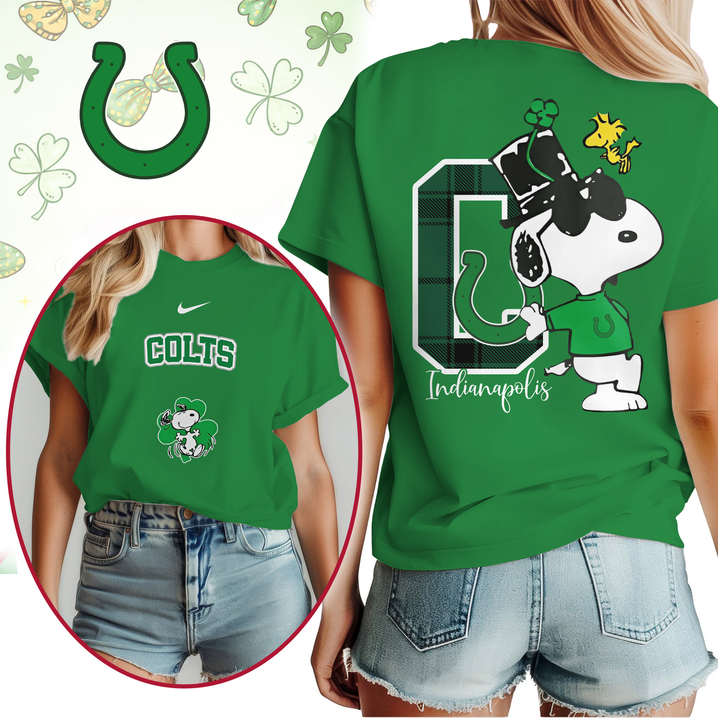 IC Premium NFL Snoopy St. Patricks Day Shirt DDT NTL