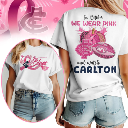 In October We Wear Pink And Watch CAR Shirt