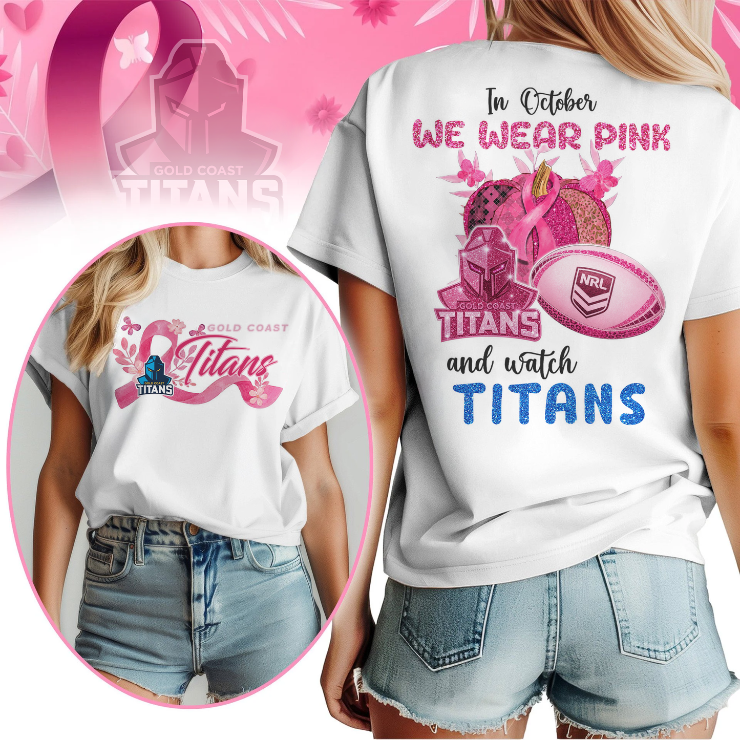 In October We Wear Pink And Watch GCT Shirt