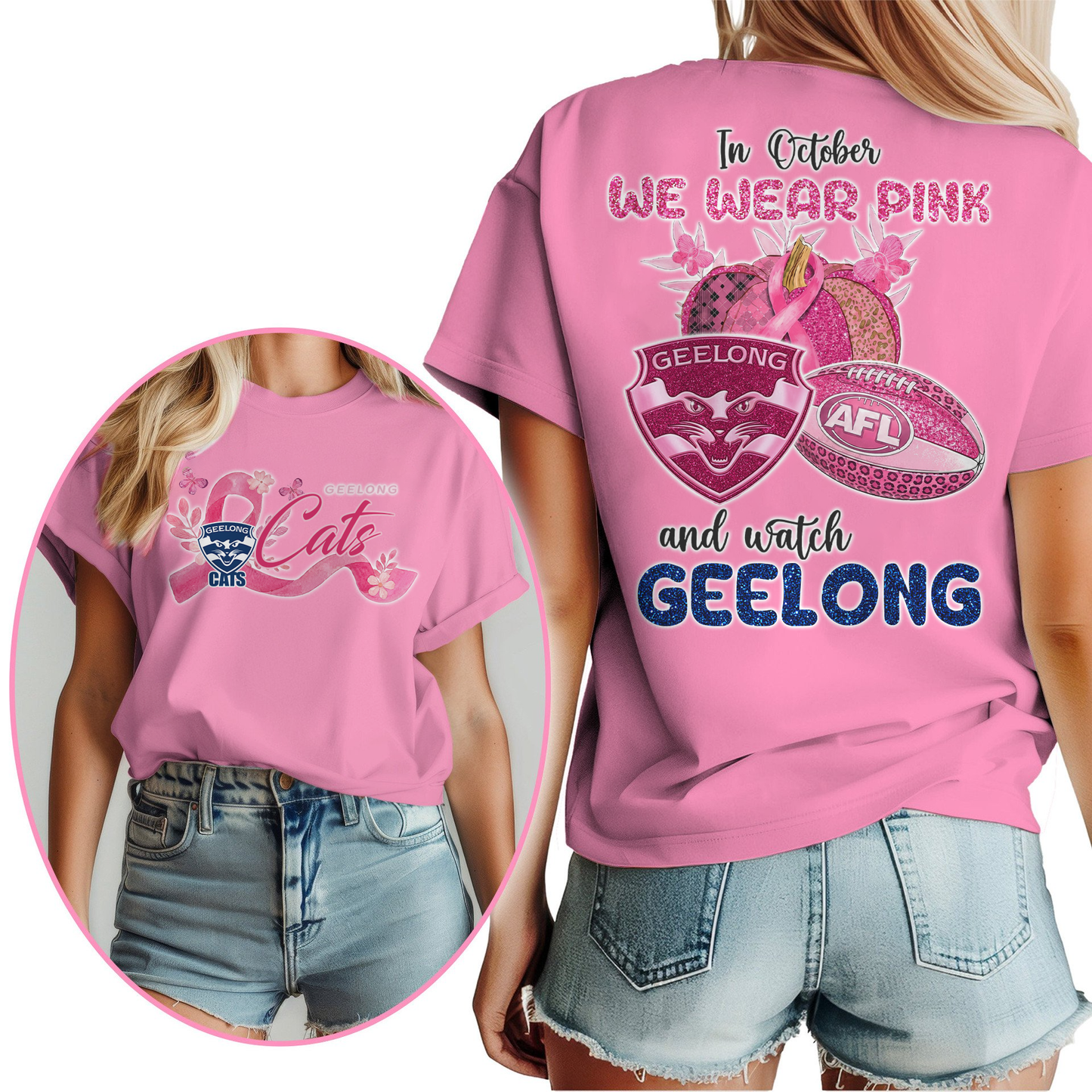 In October We Wear Pink And Watch GEE Shirt