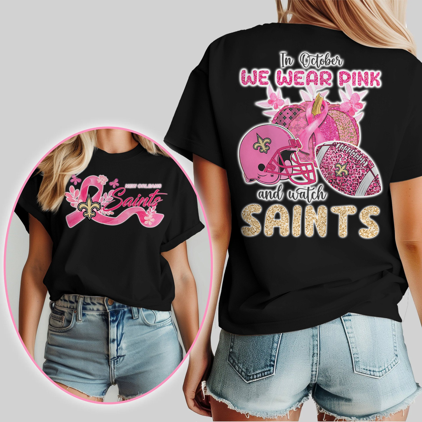 In October We Wear Pink And Watch NOS Shirt  300626