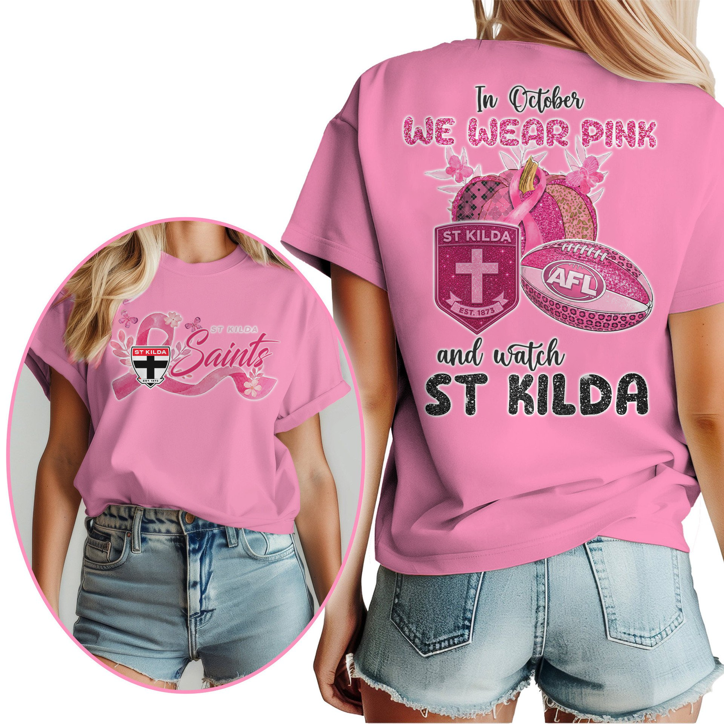 In October We Wear Pink And Watch SK Shirt