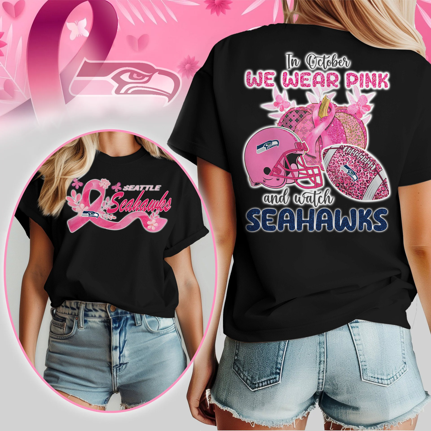 In October We Wear Pink And Watch SS Shirt  300626