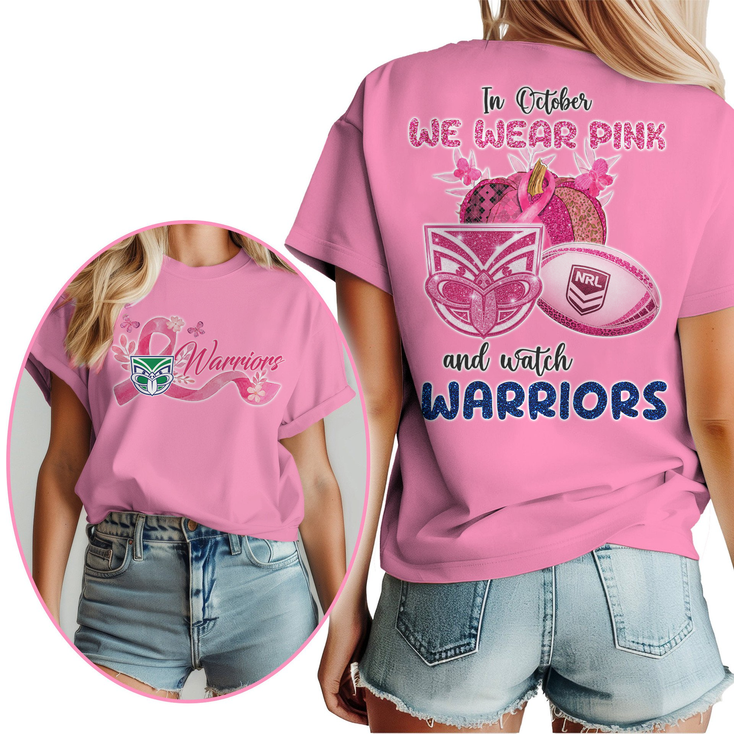 In October We Wear Pink And Watch WAR Shirt