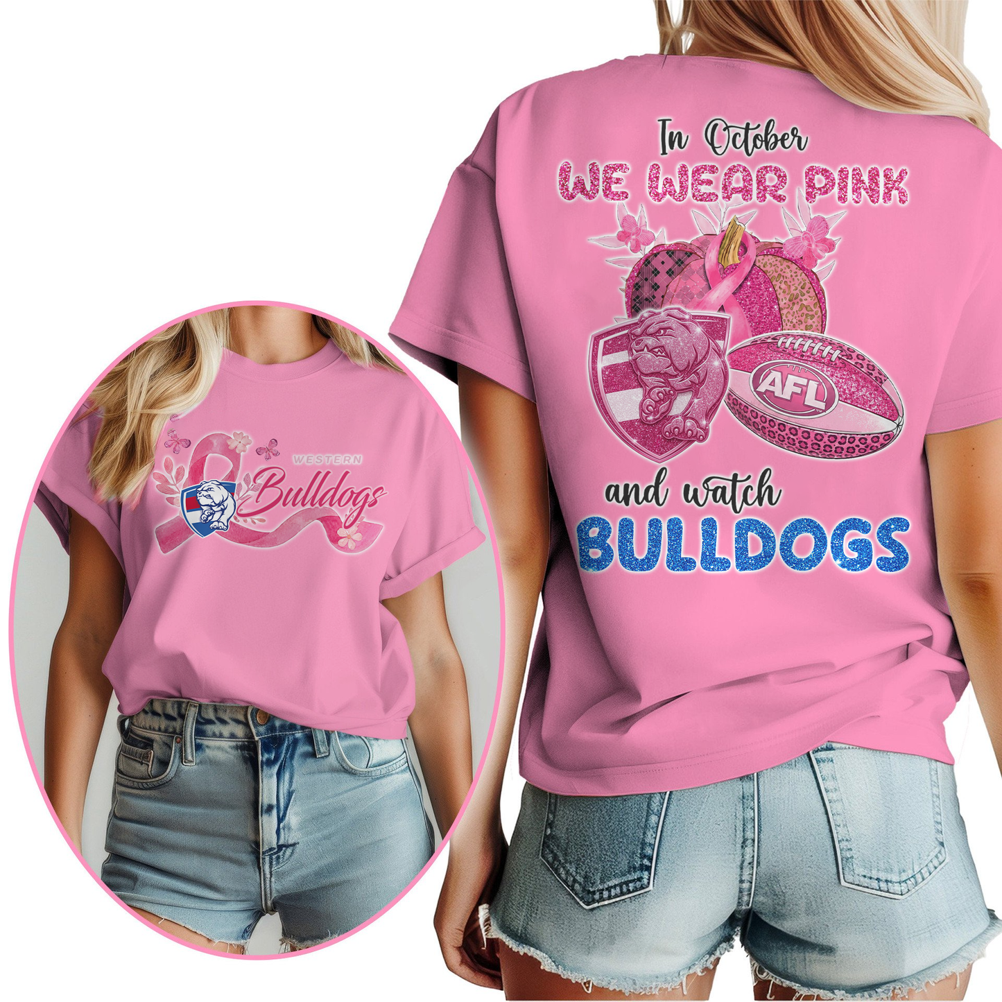 In October We Wear Pink And Watch WB Shirt