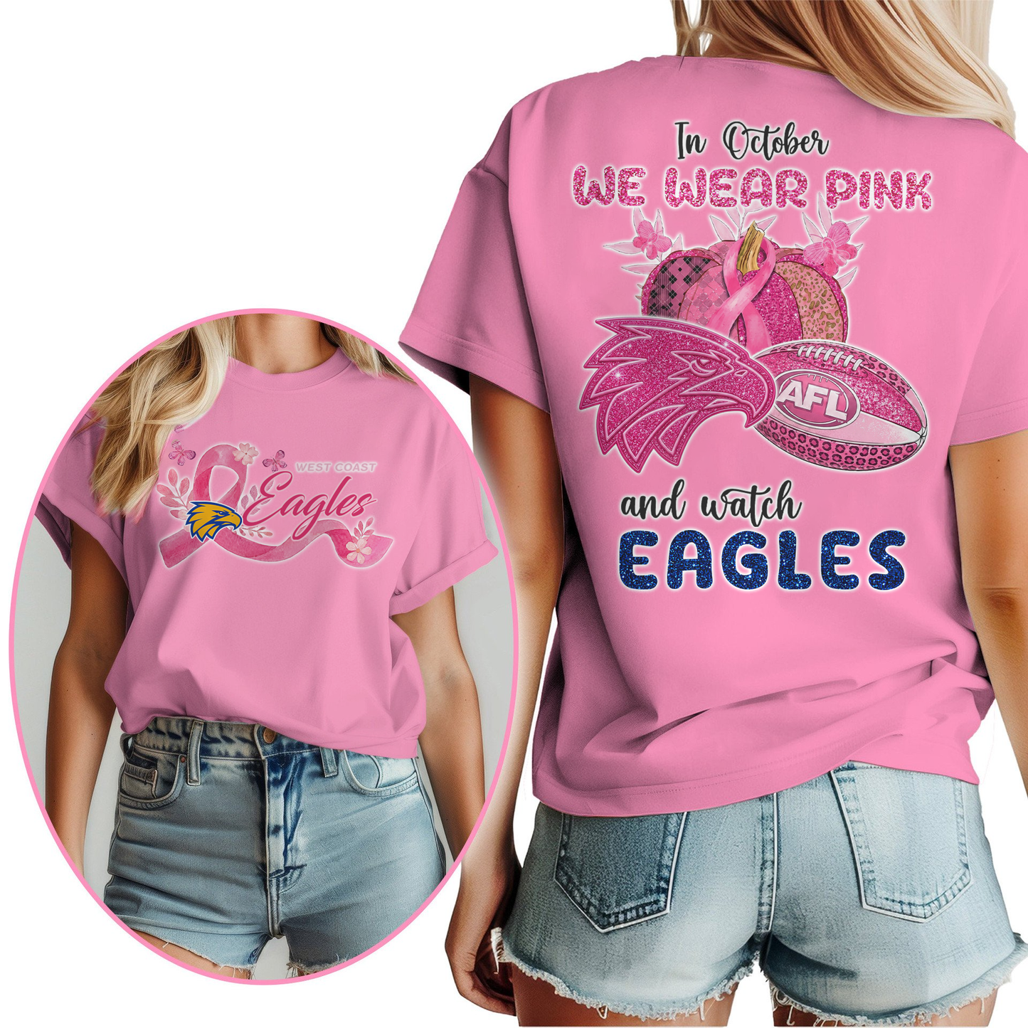 In October We Wear Pink And Watch WCE Shirt
