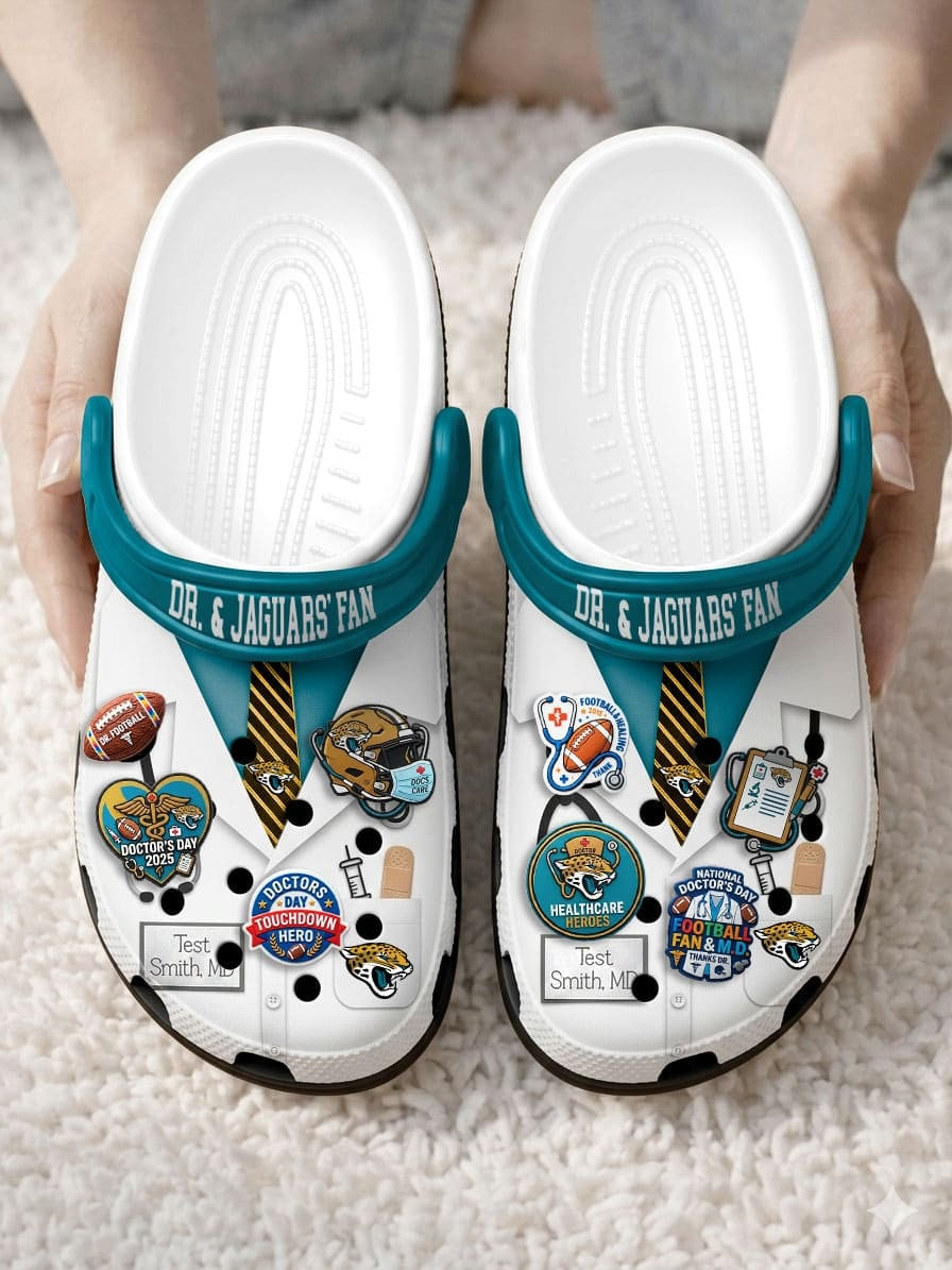 JJ PREMIUM NFL NATIONAL DOCTOR'S DAY CLOGS WITH 8 CHARMS DDT  CTND