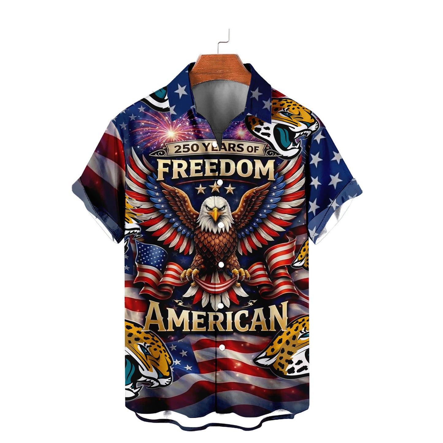 JJ x NFL America 250th Anniversary Eagles Hawaiian Shirt 090626
