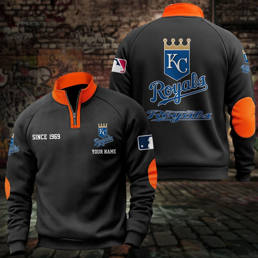 KC x MLB Sweatshirts Quarter Collared Sweatshirt Pullover DatND DVT
