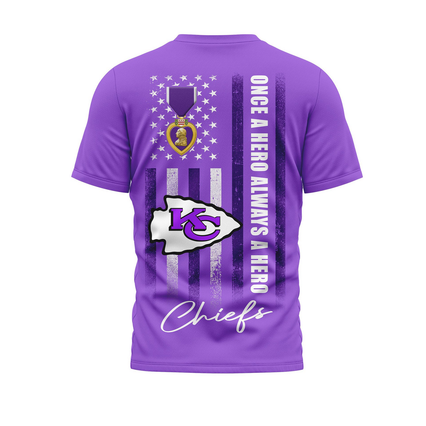 KCC Premium National Purple Hear Day 3D Shirt  300626
