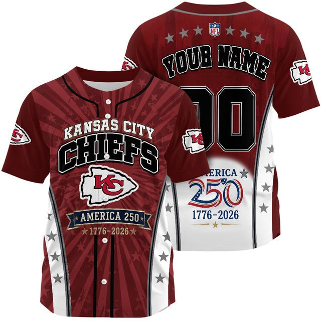 KCC x NFL 250 Years of Freedom 1776-2026 Baseball Jersey 170626
