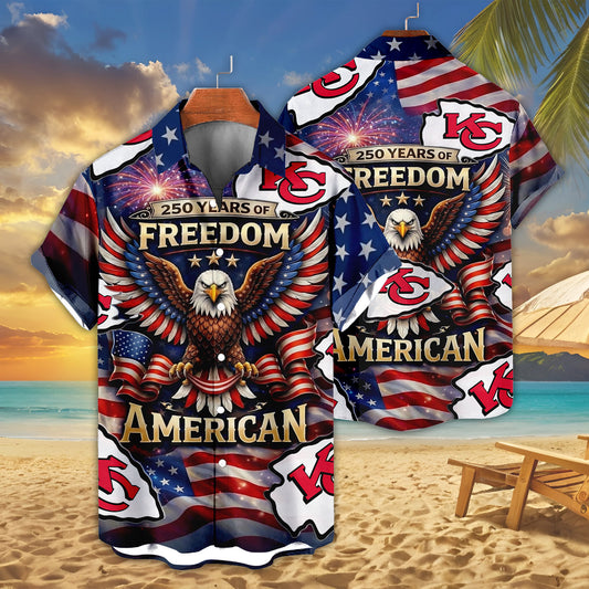 KCC x NFL America 250th Anniversary Eagles Hawaiian Shirt 090626
