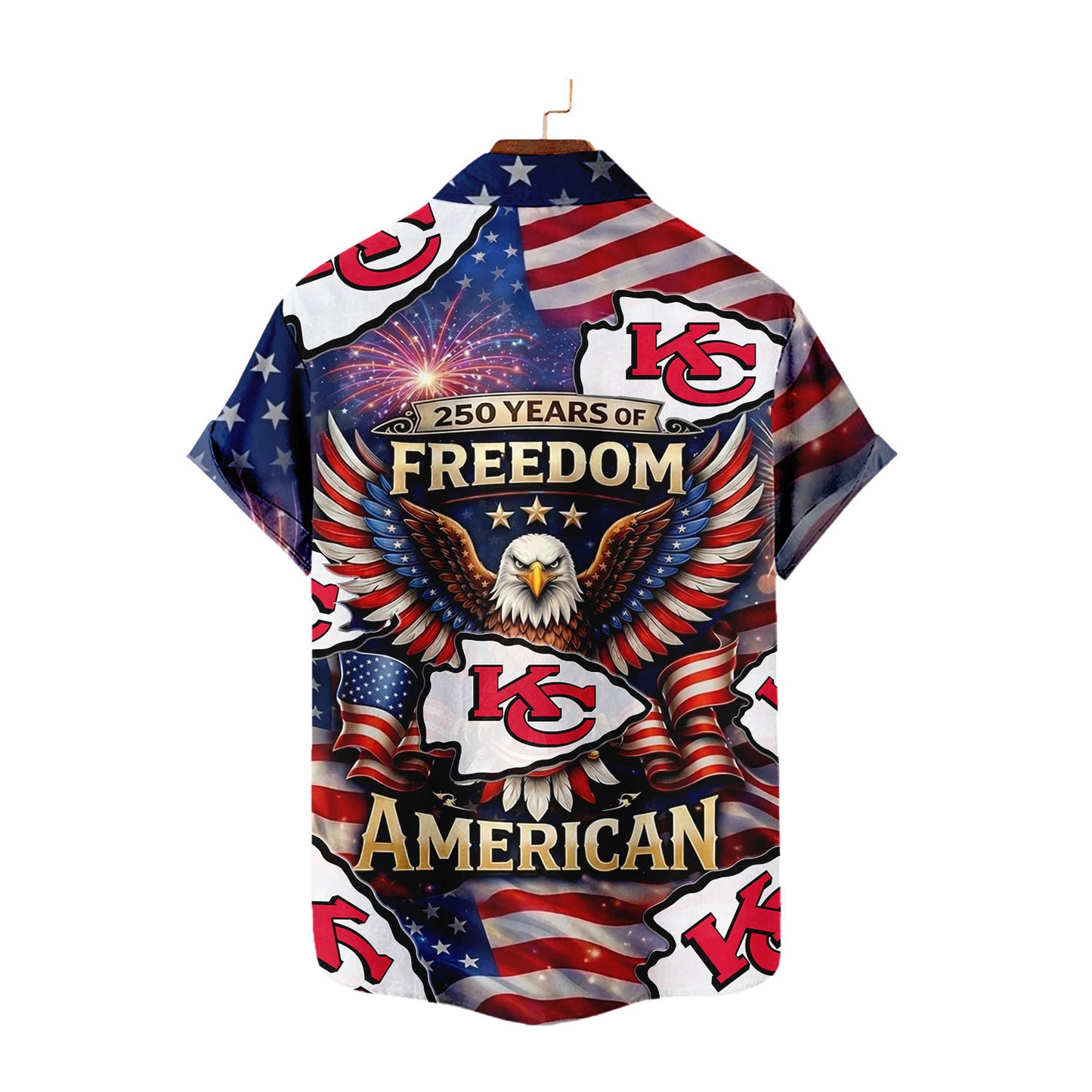 KCC x NFL America 250th Anniversary Eagles Hawaiian Shirt 090626