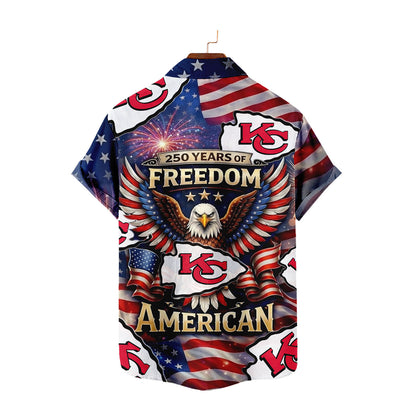KCC x NFL America 250th Anniversary Eagles Hawaiian Shirt 090626