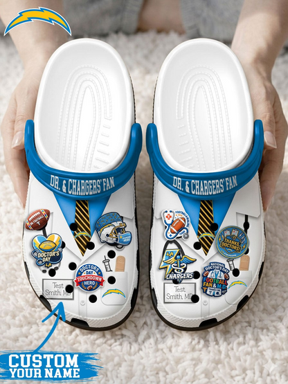 LAC PREMIUM NFL NATIONAL DOCTOR'S DAY CLOGS WITH 8 CHARMS DDT  CTND