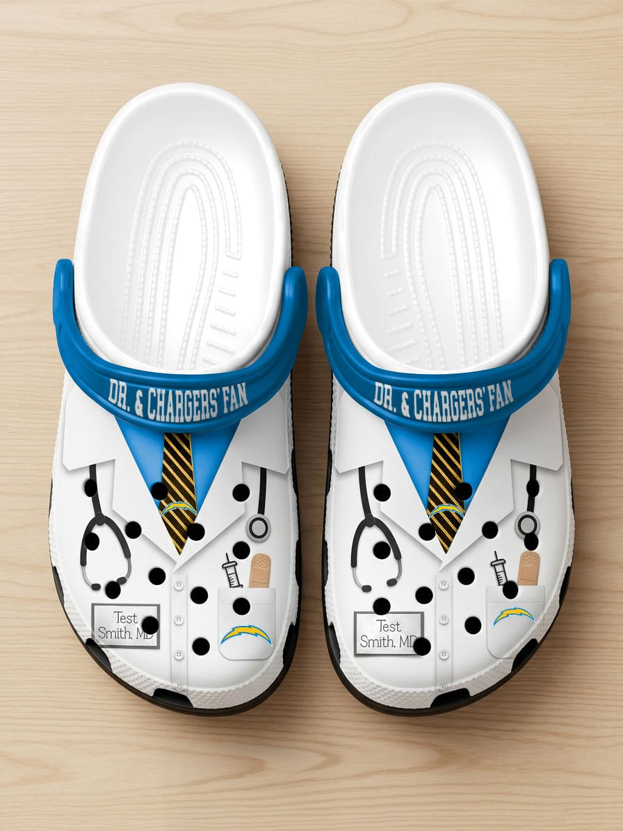LAC PREMIUM NFL NATIONAL DOCTOR'S DAY CLOGS WITH 8 CHARMS DDT  CTND