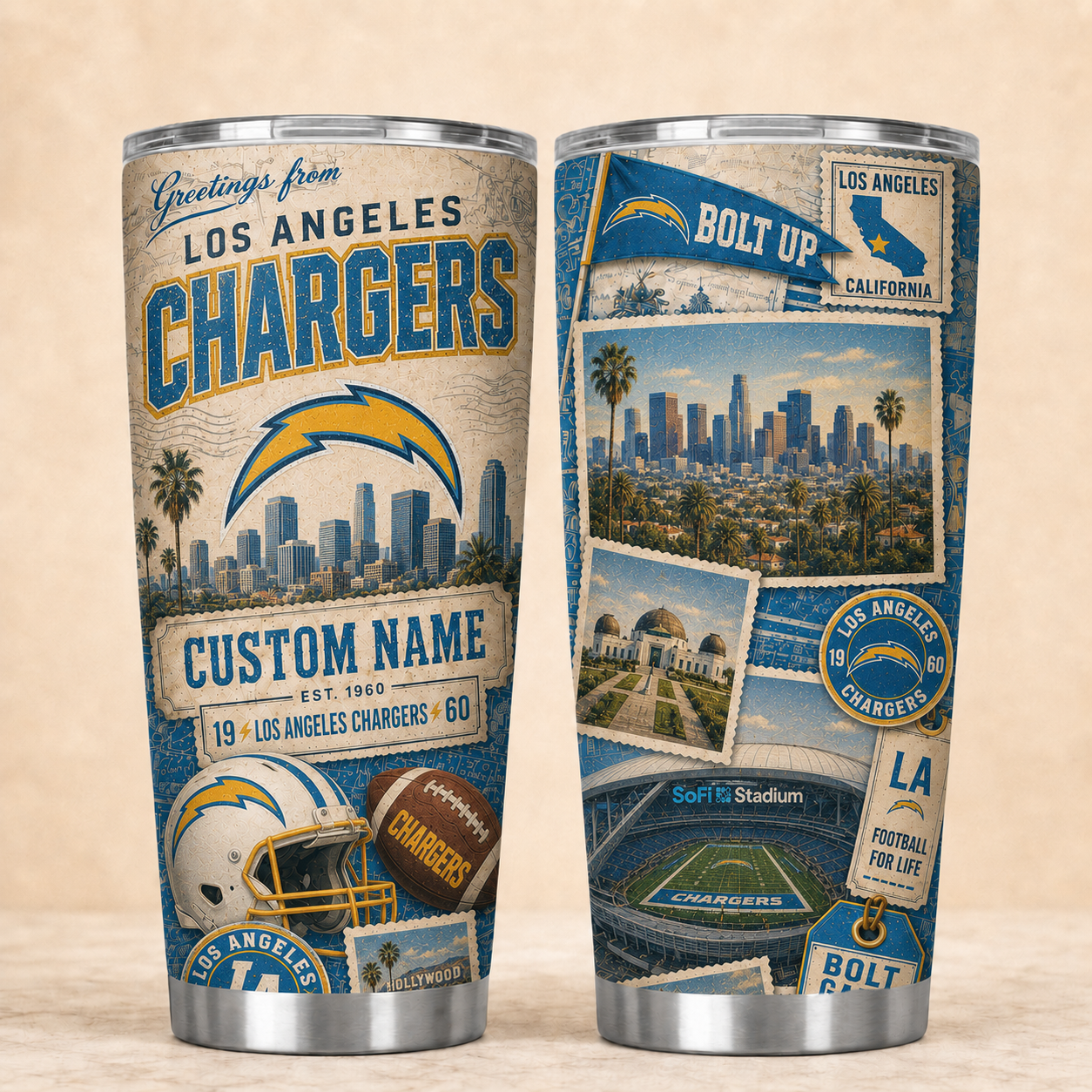 LAC Personalized Premium NFL Classic Tumbler 190626