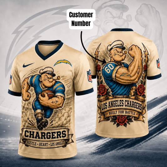 LAC Premium NFL Popeye Vintage Tattoo 3D T-Shirt DDT 050626 HLPHUONG