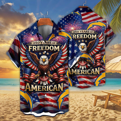 LAC x NFL America 250th Anniversary Eagles Hawaiian Shirt 090626