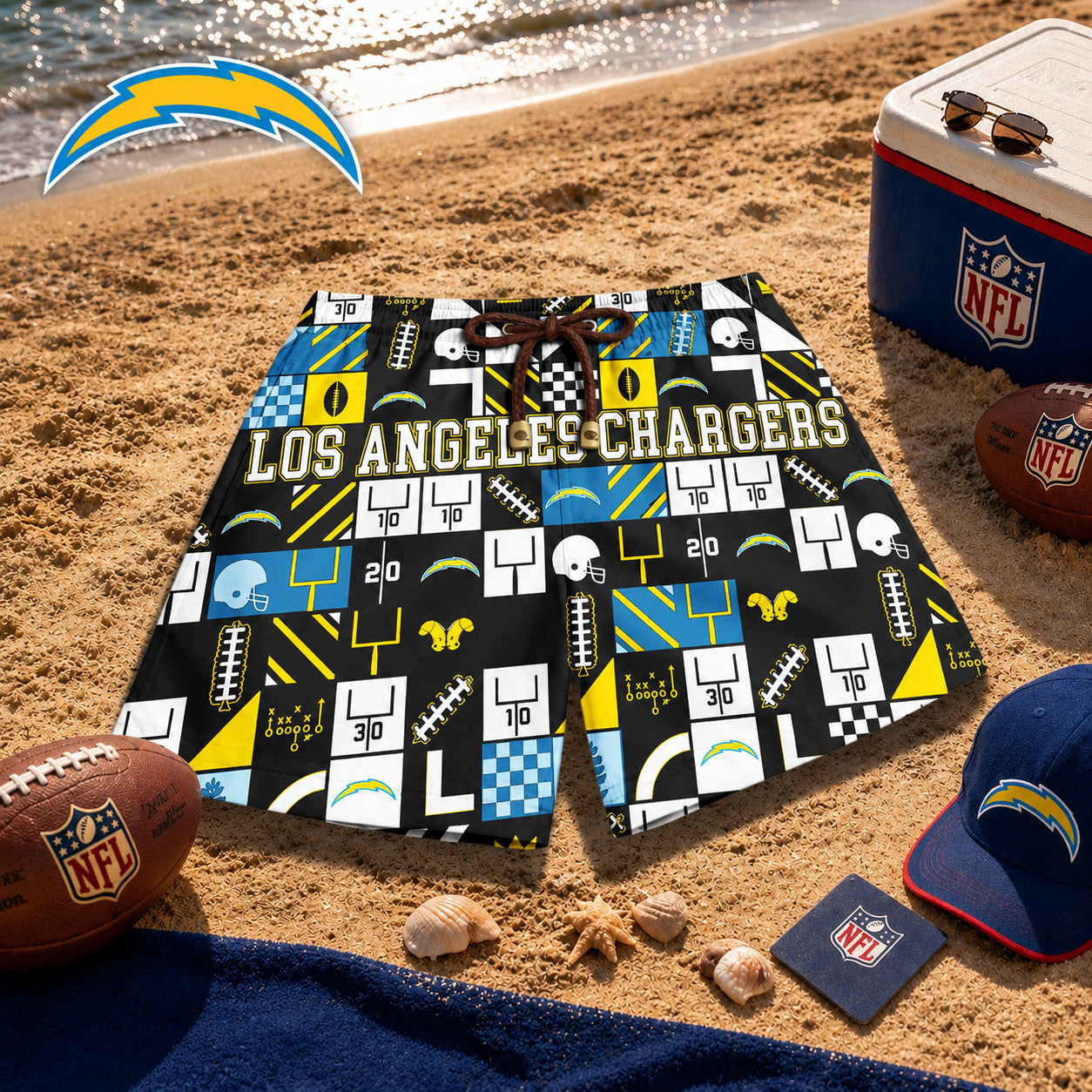LAC x NFL Luxury Beach Shorts 180626