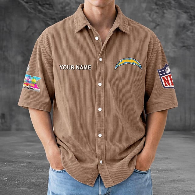 LAC x NFL Men Seersucker Button Shirt DDT NTL