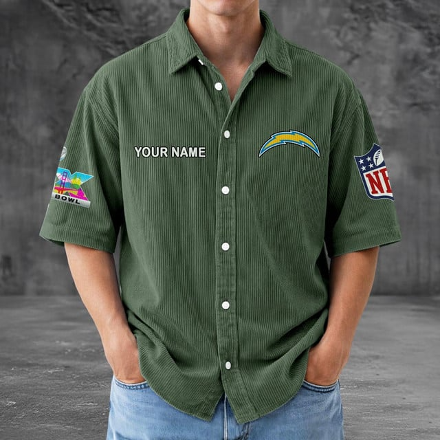 LAC x NFL Men Seersucker Button Shirt DDT NTL